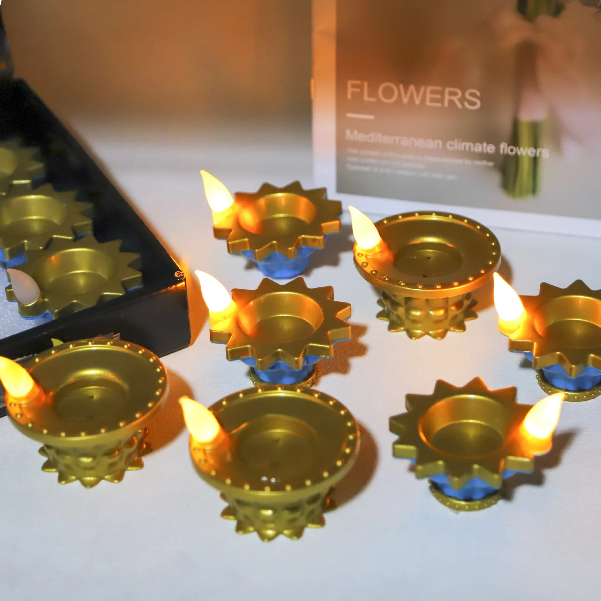 Decor Lighting India - 전기 물 센서 촛불 깜박임 부동