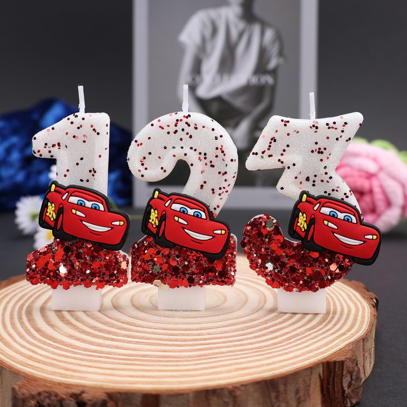 Lighting Mcqueen Decor - 만화 0-9 숫자 케이크 장식 생일