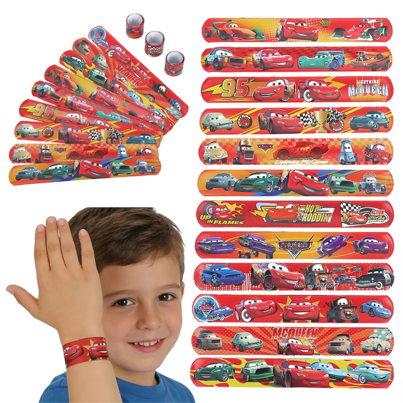 Lighting Mcqueen Decor - 12/24/36pcs 디즈니 자동차 라이트닝 맥퀸 슬랩&팔찌