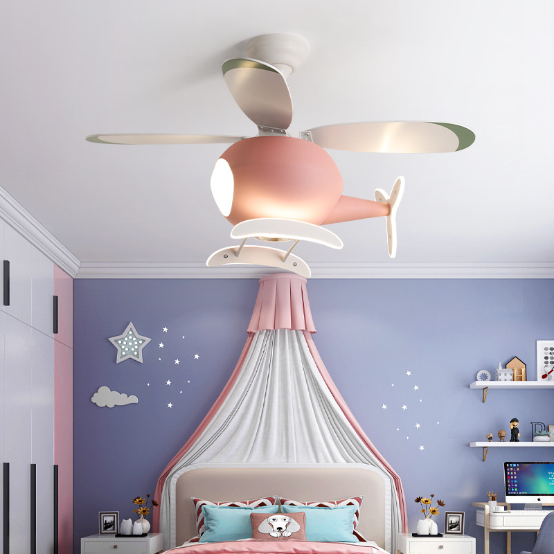 Decor Lighting Fans - 현대 창조적 인 만화 비행기 팬