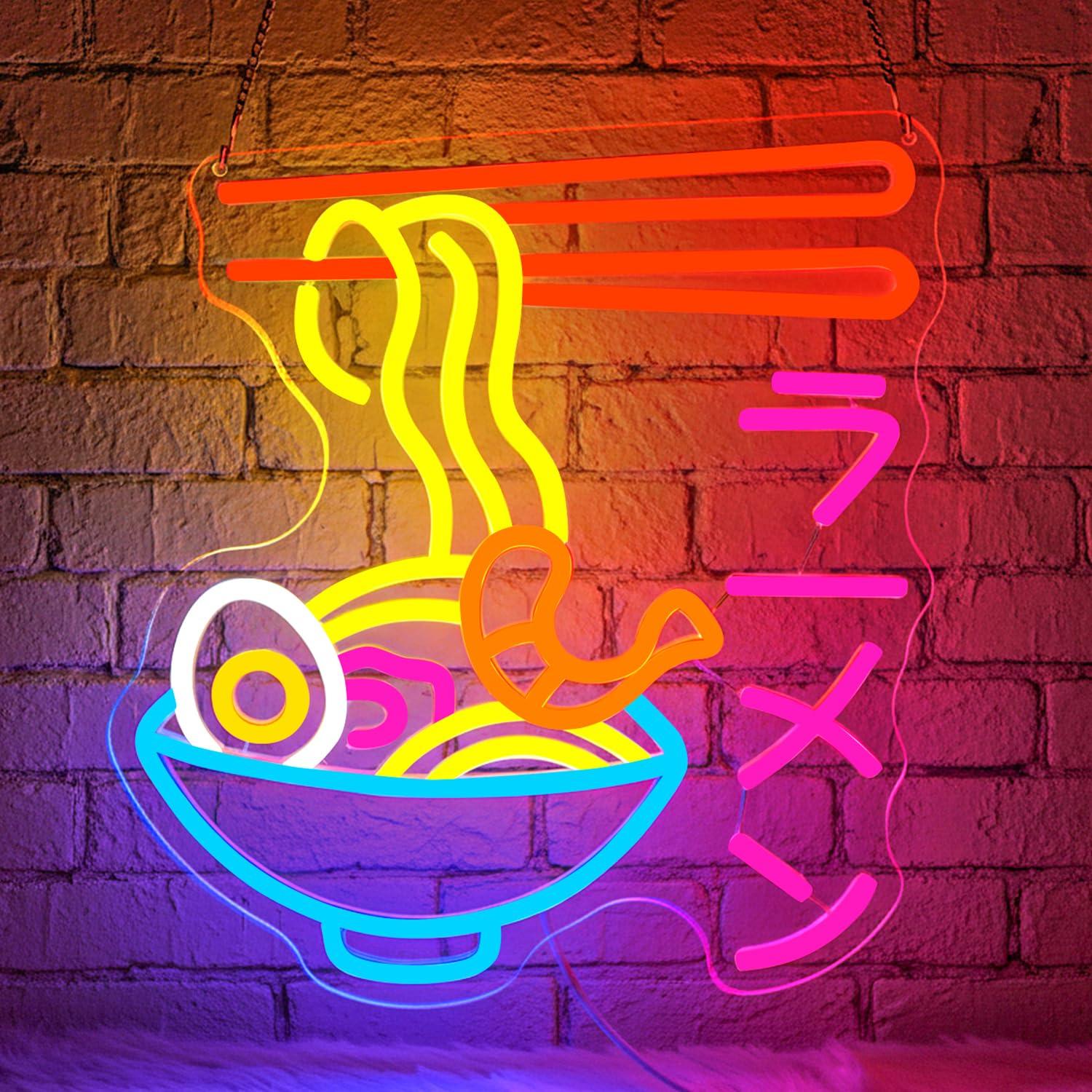 Restaurant Lighting Decoration - 라면 네온사인 일본식 국수 그릇 LED