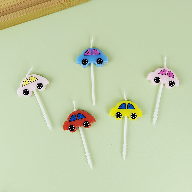 5 자동차 양초 어린이 생일 귀여운 케이크 장식 양초  - Lighting Mcqueen Birthday Decor 리뷰 및 가격