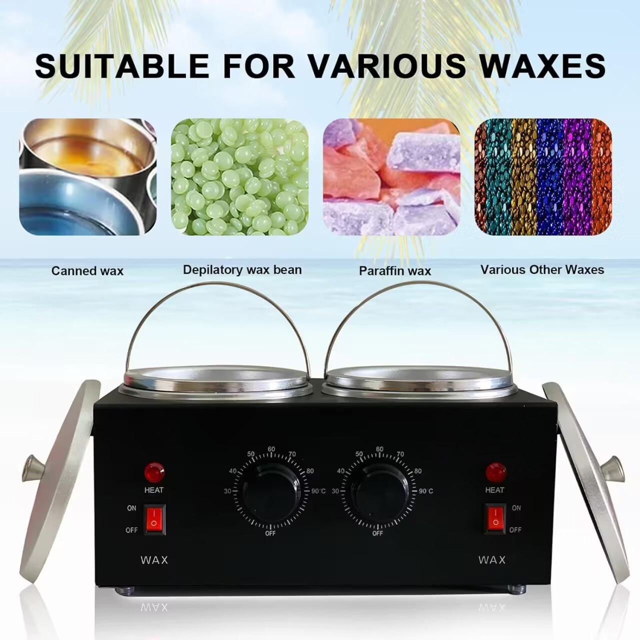 듀얼 왁스 냄비 전문 전기 왁스 히터 기계 제모를위한  - Wax Melter Electric 리뷰 및 가격