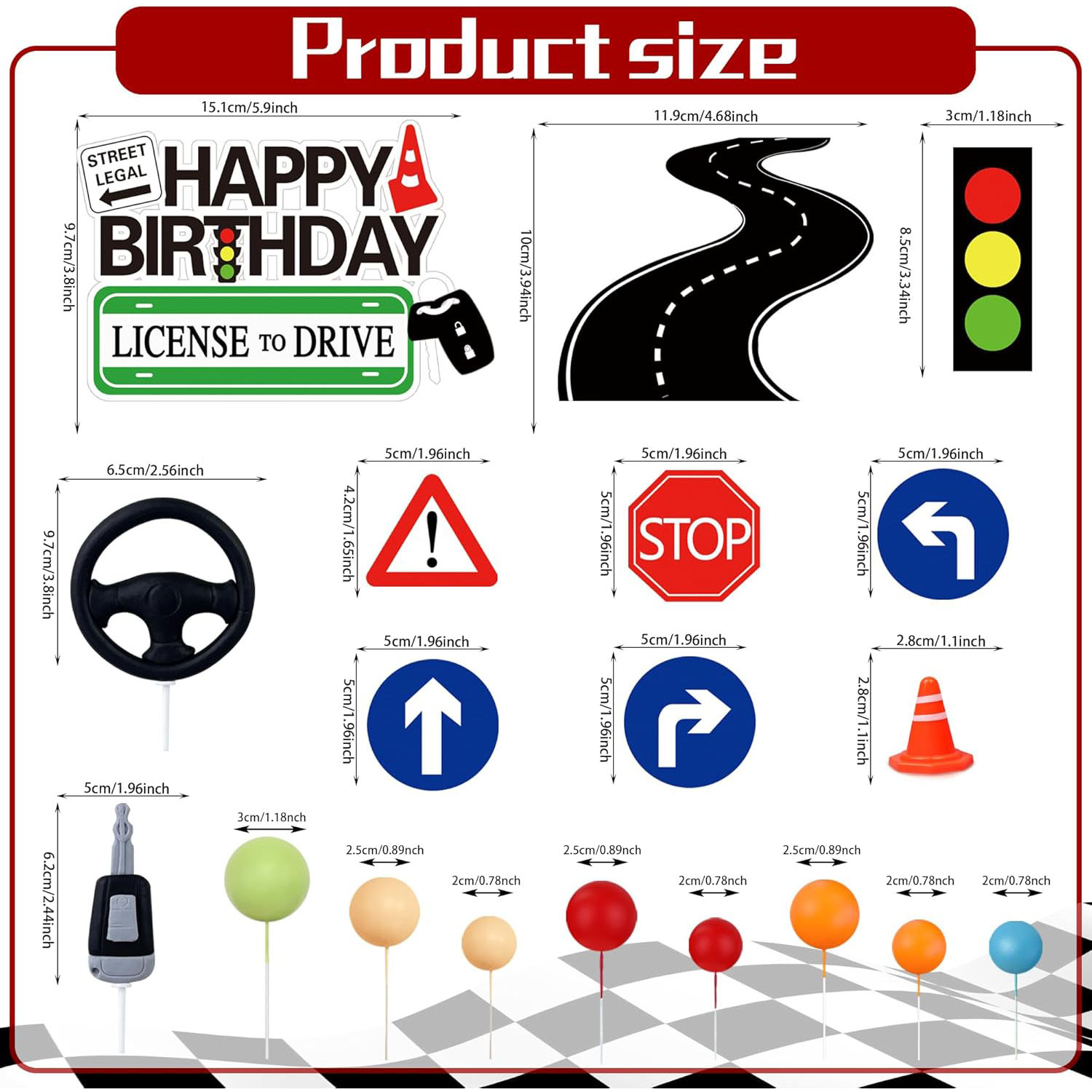 운전 면허증 케이크 토퍼 새로운 드라이버 케이크 장식  - Lighting Mcqueen Birthday Decor 리뷰 및 가격