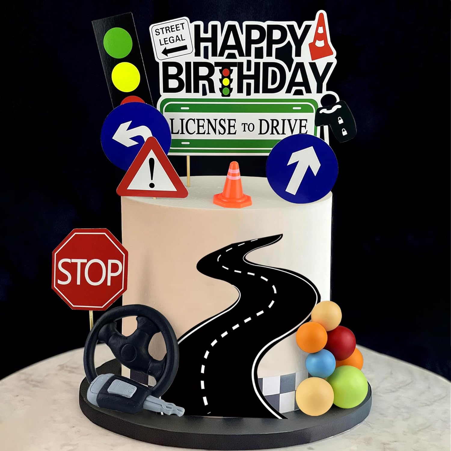 운전 면허증 케이크 토퍼 새로운 드라이버 케이크 장식  - Lighting Mcqueen Birthday Decor 리뷰 및 가격