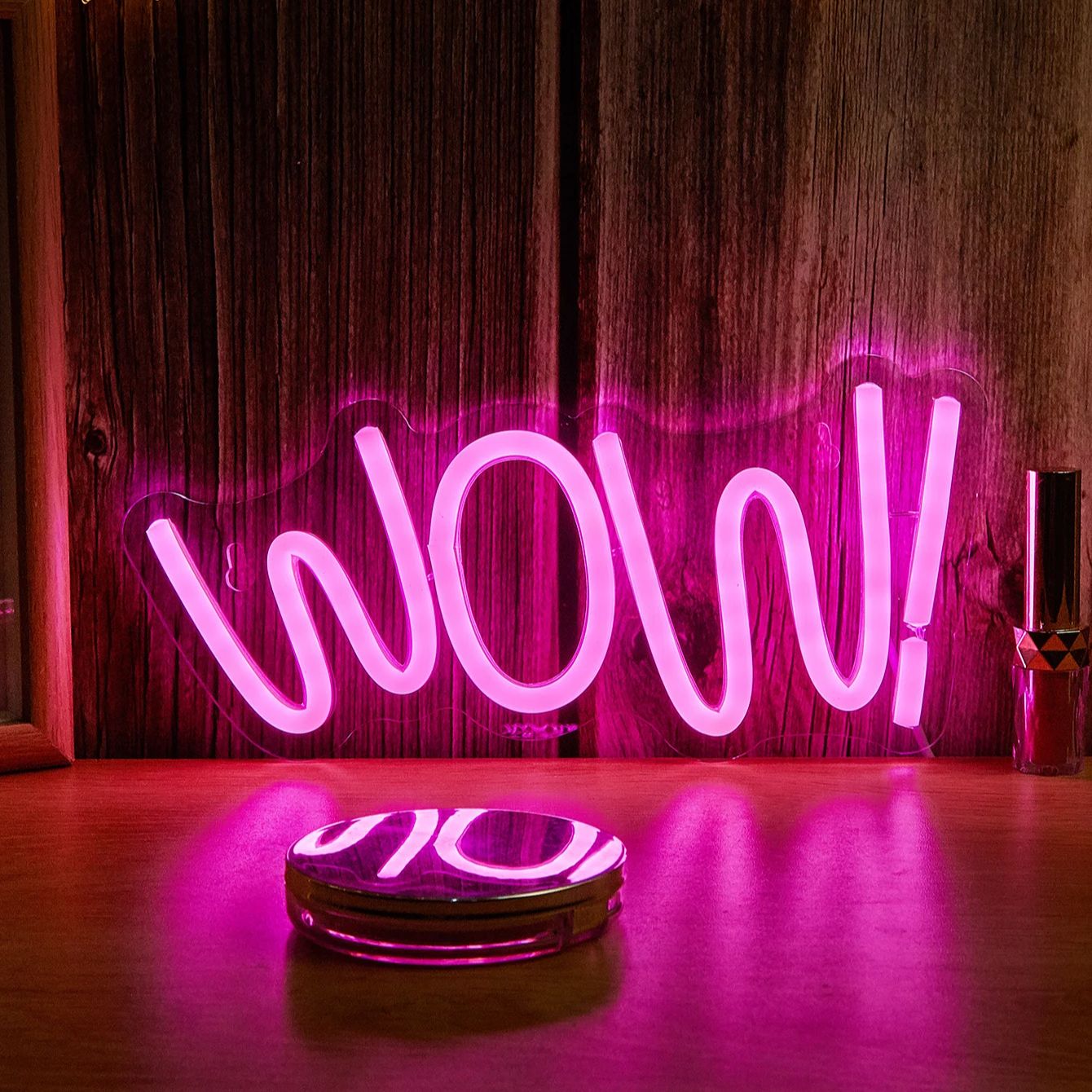 치바이 LED 네온 와우 USB 전원 네온 사인 야간  - Lighting Decor Wow 리뷰 및 가격