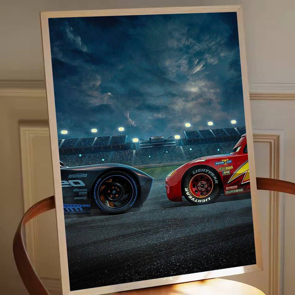 자동차 3 영화 번개 맥퀸 포스터 자체 접착 아트 방수 - Lighting Mcqueen Decor 리뷰 및 가격