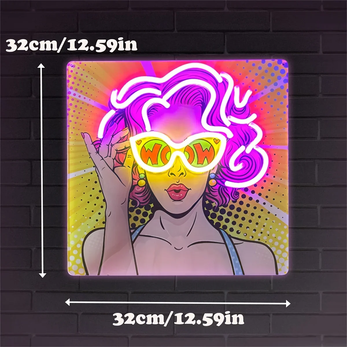 와우 레이디 팝 아트 LED 네온 사인 USB 디밍이  - Lighting Decor Wow 리뷰 및 가격