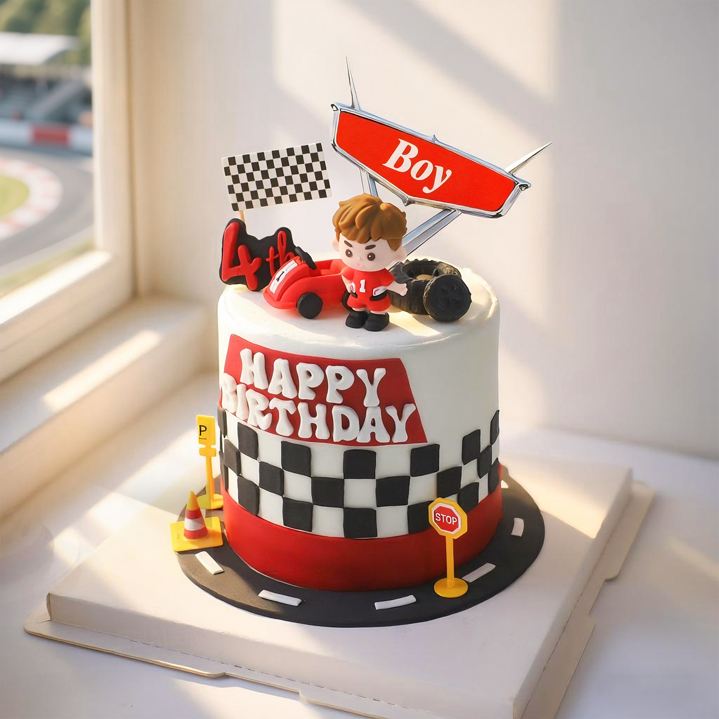 만화 소년 생일 케이크 토퍼 장식 빨간색 작은 레이서  - Lighting Mcqueen Birthday Decor 리뷰 및 가격
