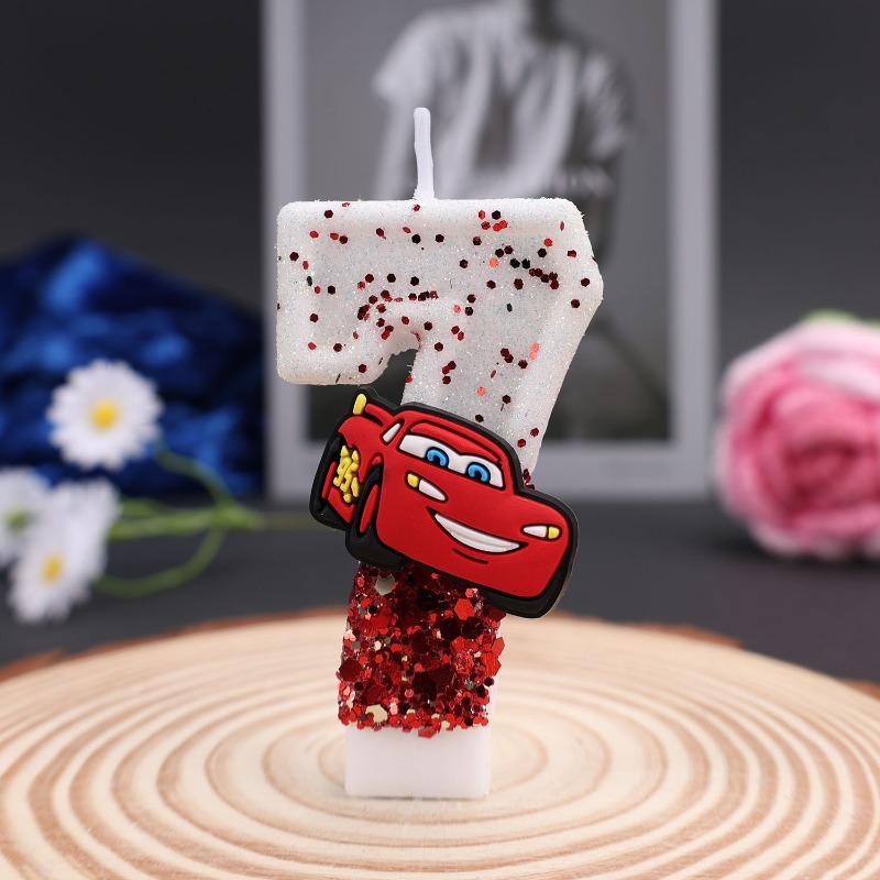 만화 0-9 숫자 케이크 장식 생일 케이크 장식 개인  - Lighting Mcqueen Decor 리뷰 및 가격