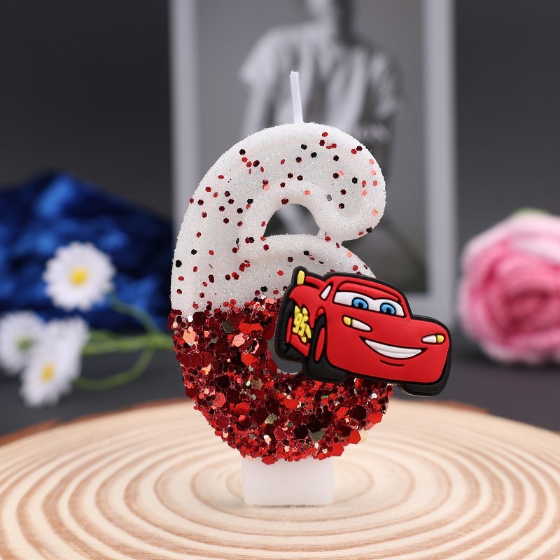 만화 0-9 숫자 케이크 장식 생일 케이크 장식 개인  - Lighting Mcqueen Decor 리뷰 및 가격