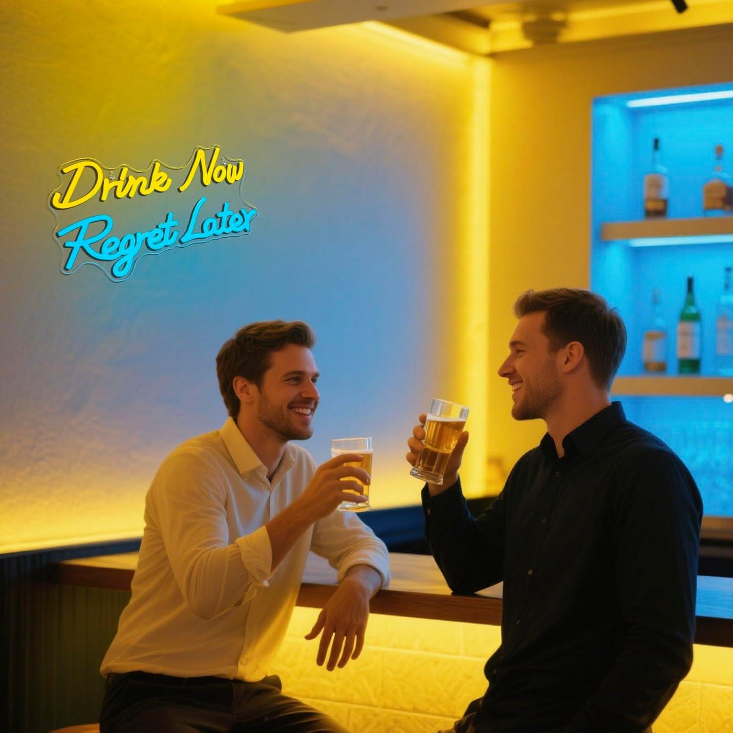맥주 네온사인 지금 마시세요 나중에는 후회하세요 LED - Restaurant Lighting Decoration 리뷰 및 가격