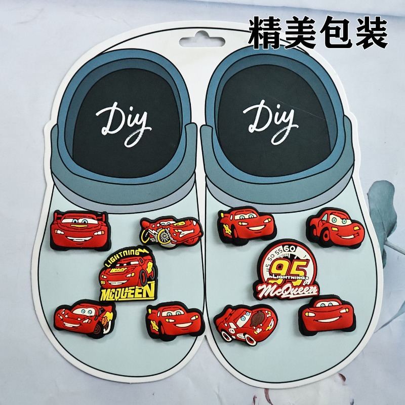 카 라이트닝 맥퀸 홀 슈즈 플라워 애니메이션 만화 프린 - Lighting Mcqueen Decor 리뷰 및 가격