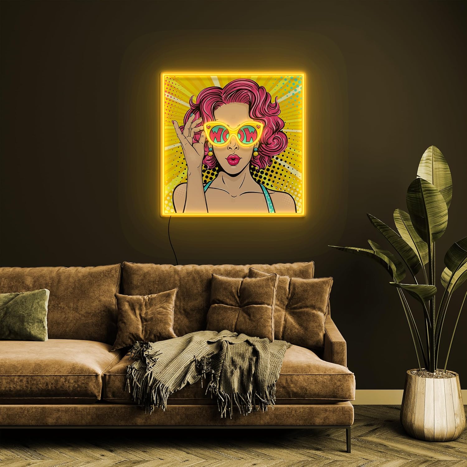 와우 레이디 UV 팝 네온사인 코믹 팝 LED 네온 조 - Lighting Decor Wow 리뷰 및 가격