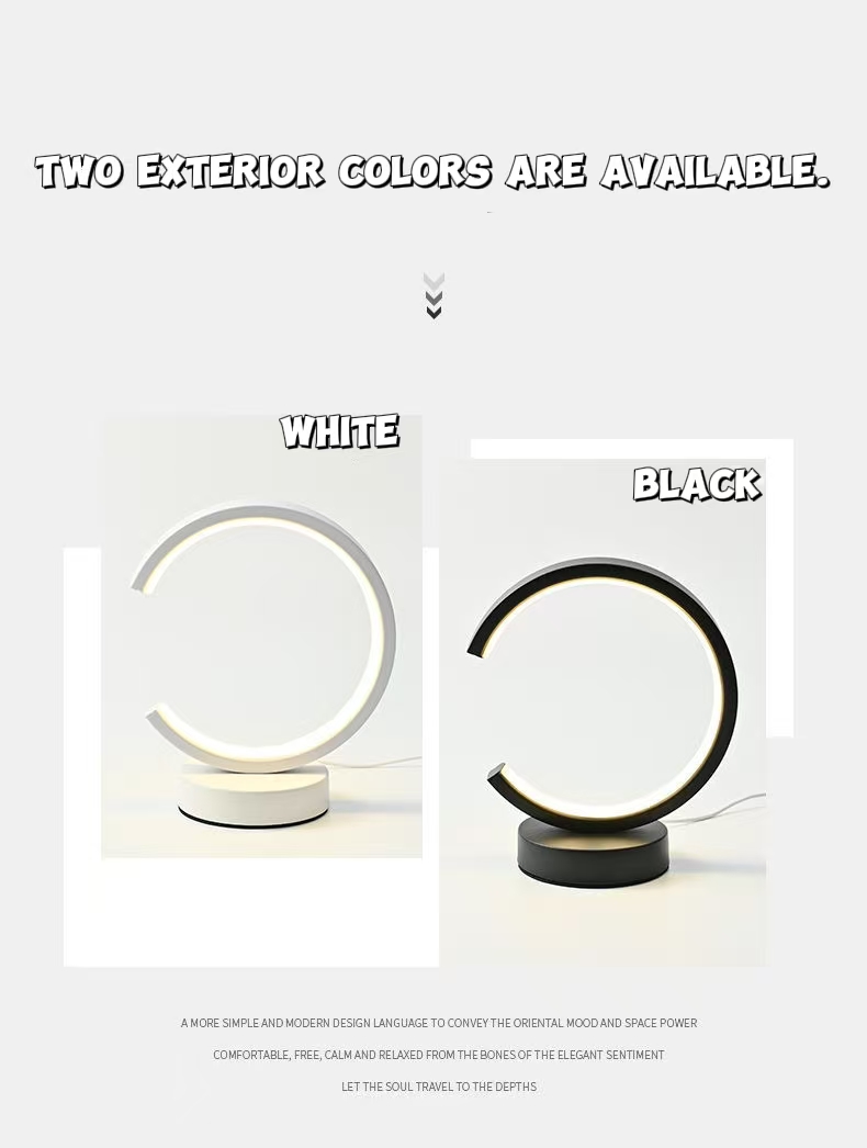 20CM LED 간단한 원형 링 테이블 램프 침실 머리 - Restaurant Lighting Decoration 리뷰 및 가격
