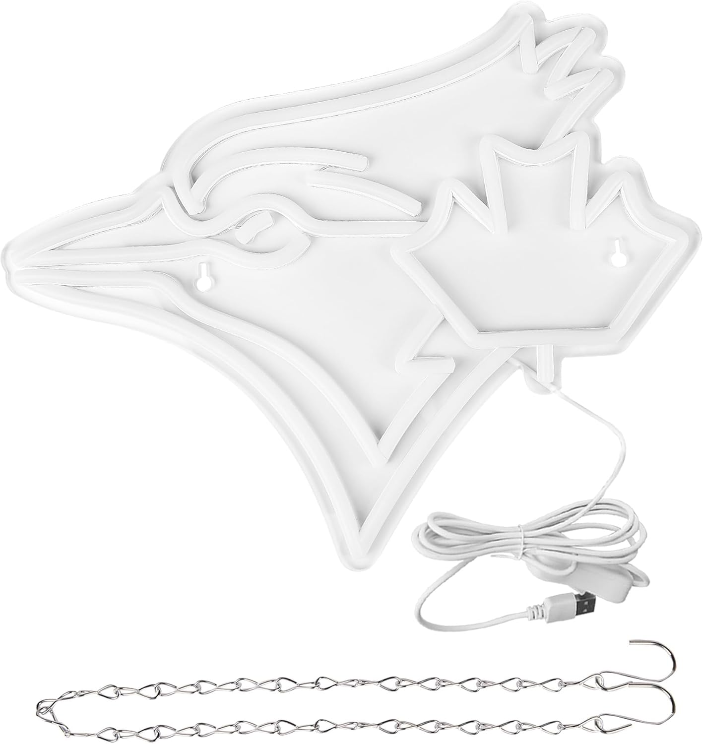 USB 디밍 가능한 블루 제이와 메이플 리프 네온 사인 - Jay Lighting Decor 리뷰 및 가격