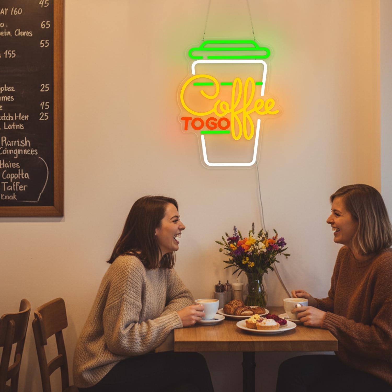 커피 네온 사인 USB 디밍 가능 LED 조명, 커피  - Restaurant Lighting Decoration 리뷰 및 가격