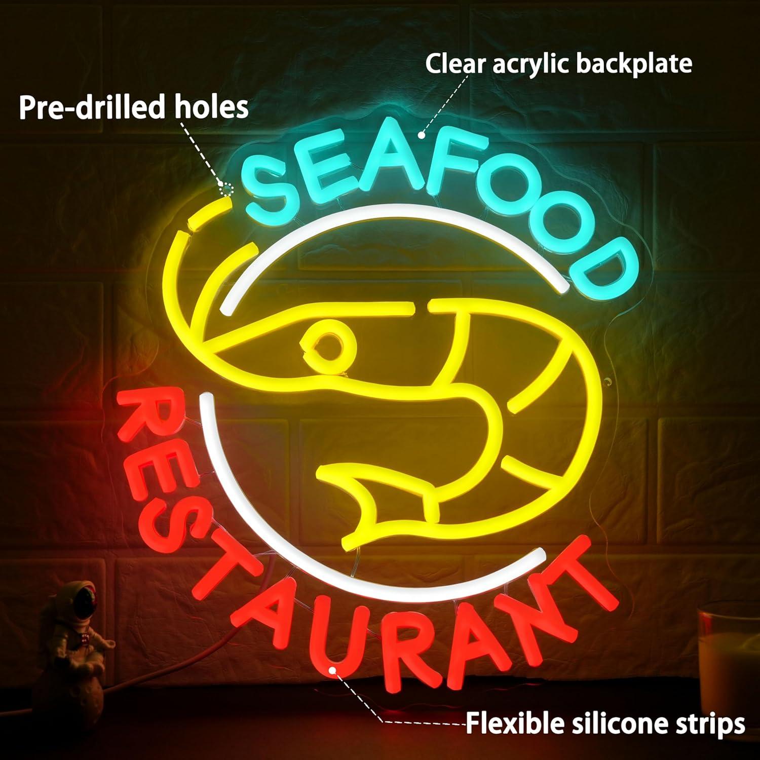 해산물 레스토랑 네온 사인 디밍 가능 LED 조명 주방 - Restaurant Lighting Decoration 리뷰 및 가격
