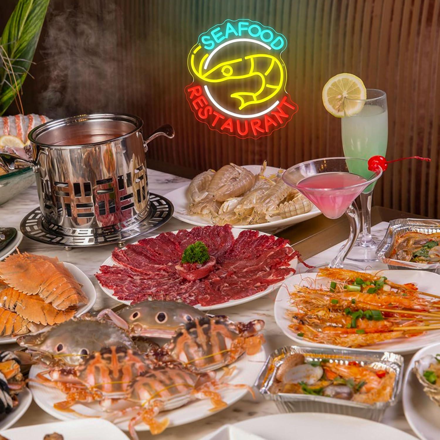 해산물 레스토랑 네온 사인 디밍 가능 LED 조명 주방 - Restaurant Lighting Decoration 리뷰 및 가격