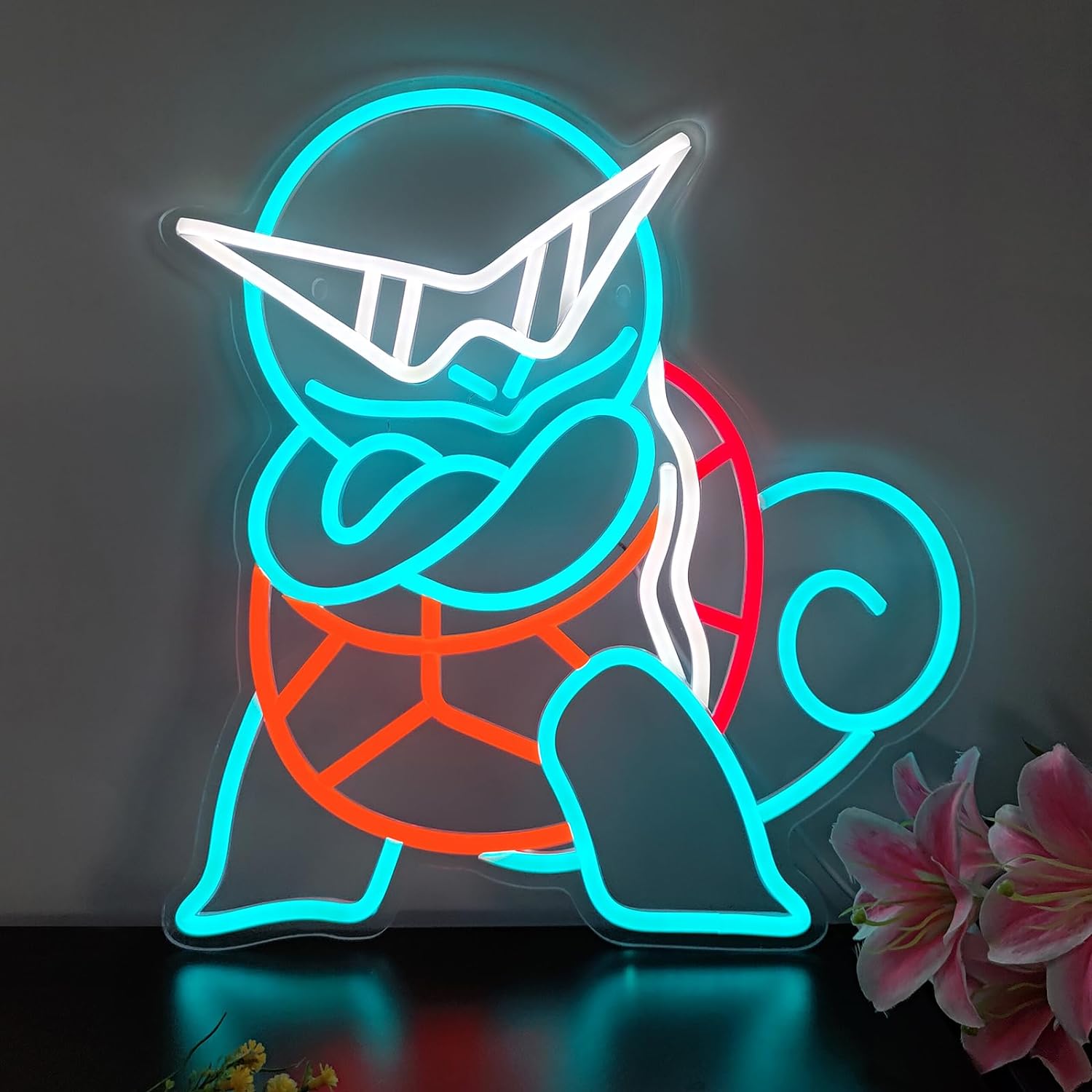 포켓몬 꼬부기 네온사인 LED 벽걸이 네온 조명 USB - Decor Lighting Fans 리뷰 및 가격