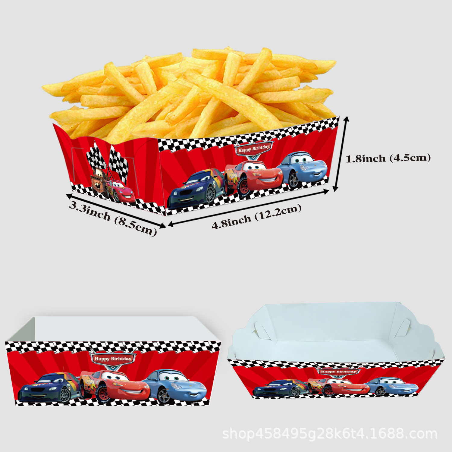 24 개/대 자동차 종이 음식 서빙 트레이 어린이를위한 - Lighting Mcqueen Decor 리뷰 및 가격